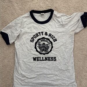 Sporty & Rich Emblem Ringer T-shirt